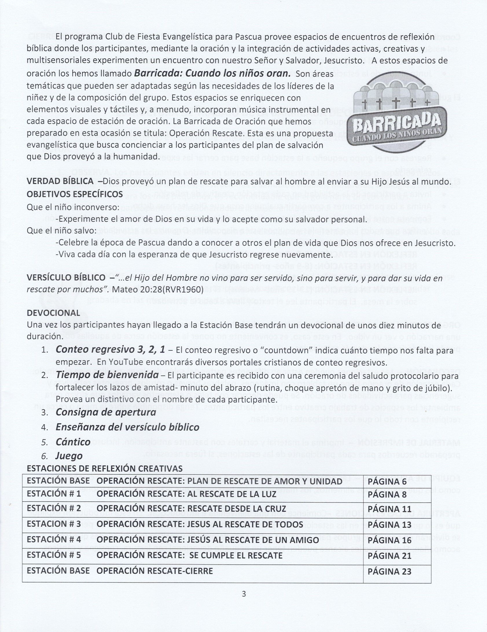 Operación Rescate - Jesús da vida y esperanza